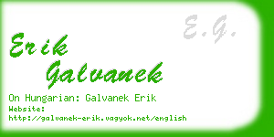 erik galvanek business card